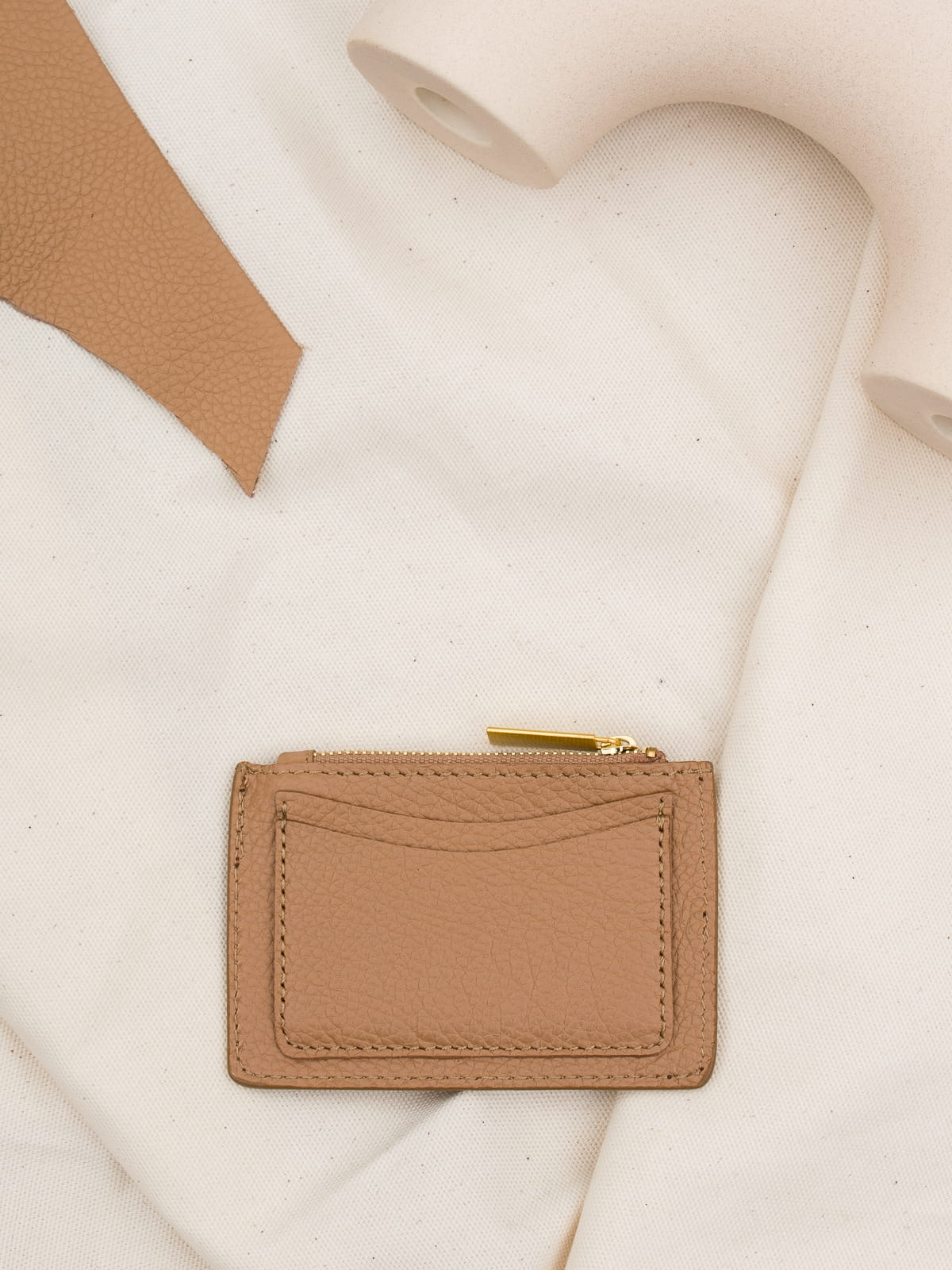 ARIA beżowe etui daag zero waste skórzane etui croco