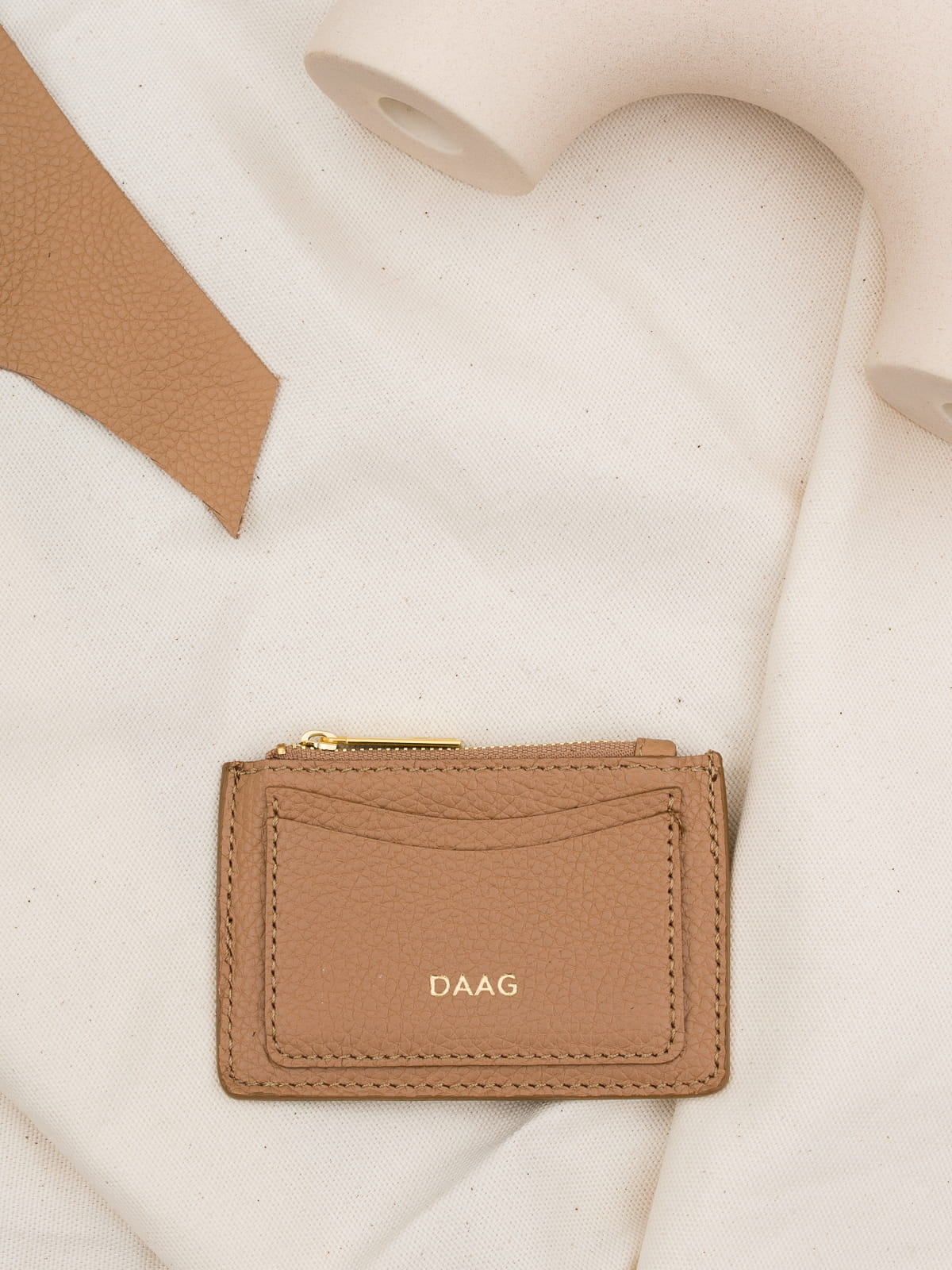 ARIA beżowe etui daag zero waste skórzane etui croco