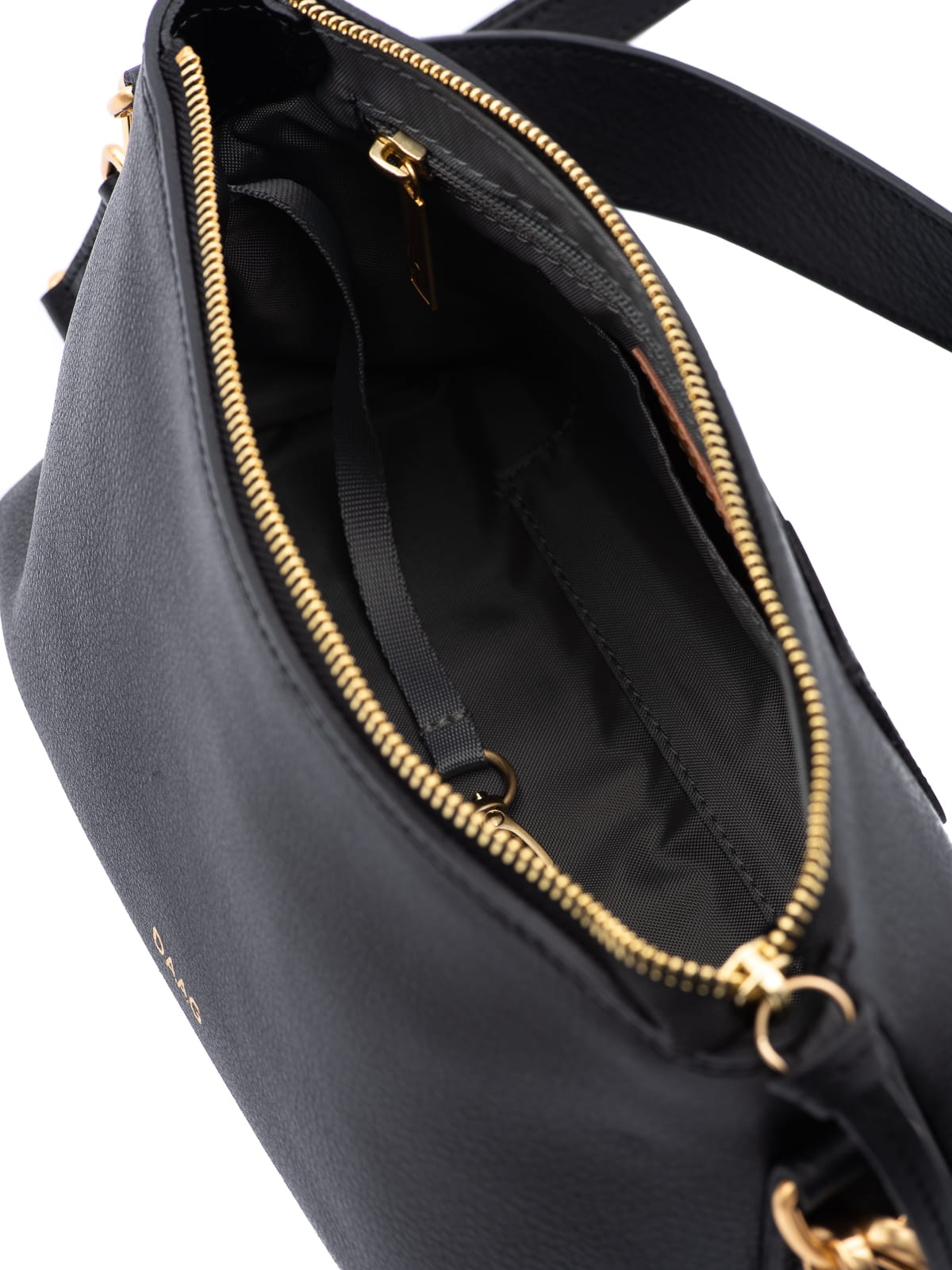 CLAUDIA czarna skórzana torebka damska duża listonoszka