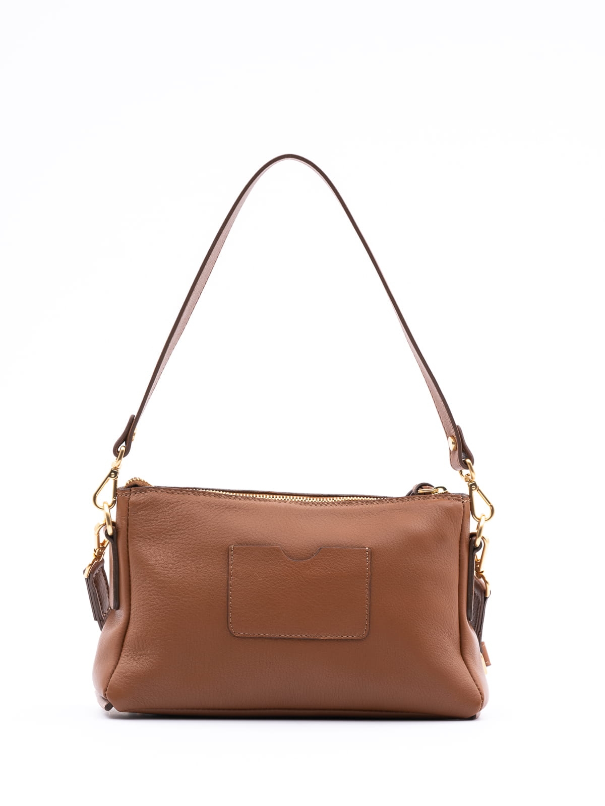 CLAUDIA camel skórzana torebka damska duża listonoszka