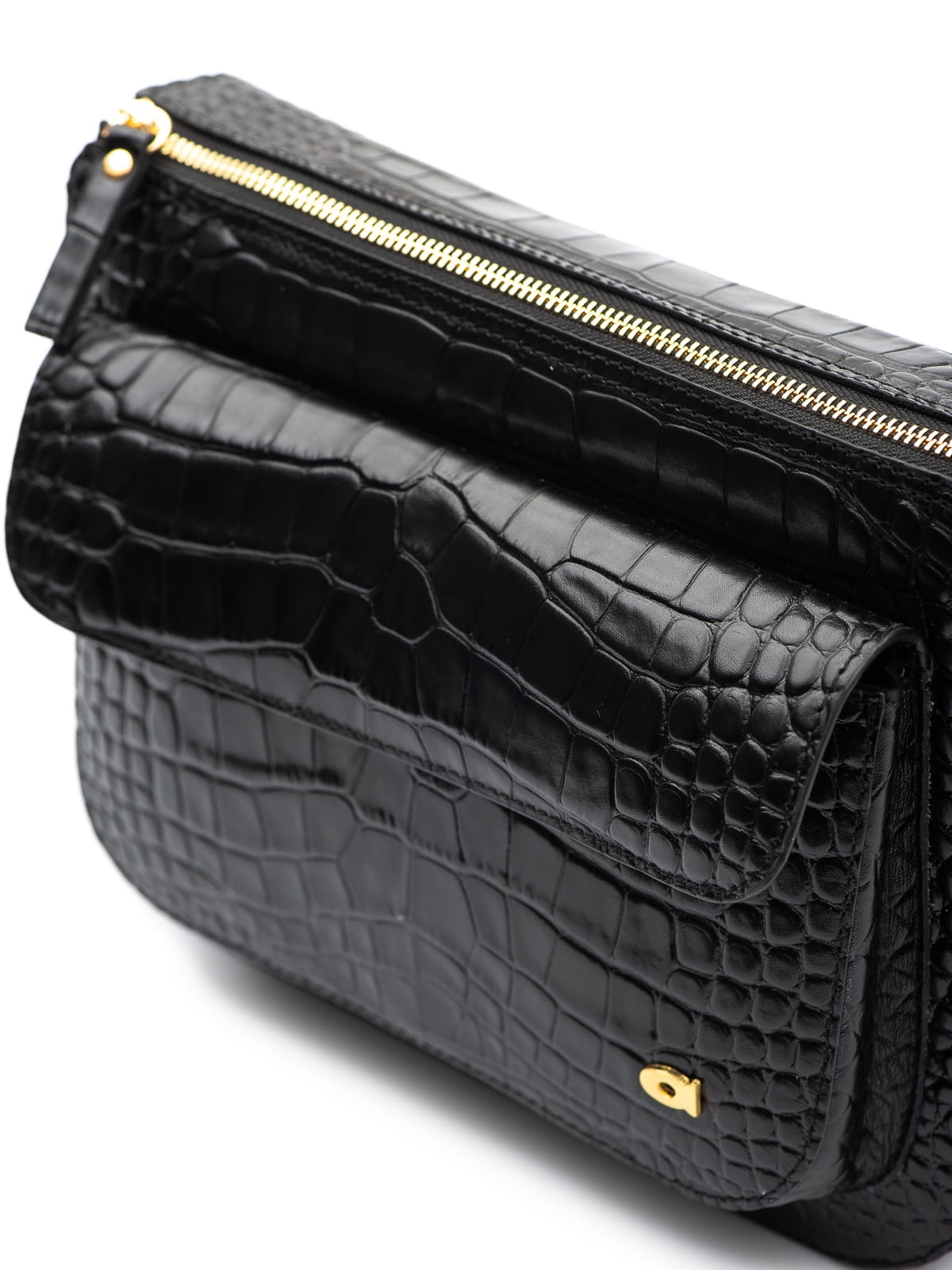 MARLOTTE czarna skórzana duża torebka damska listonoszka torba na ramię