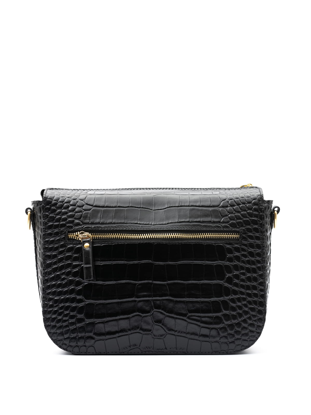 MARLOTTE czarna skórzana duża torebka damska listonoszka torba na ramię