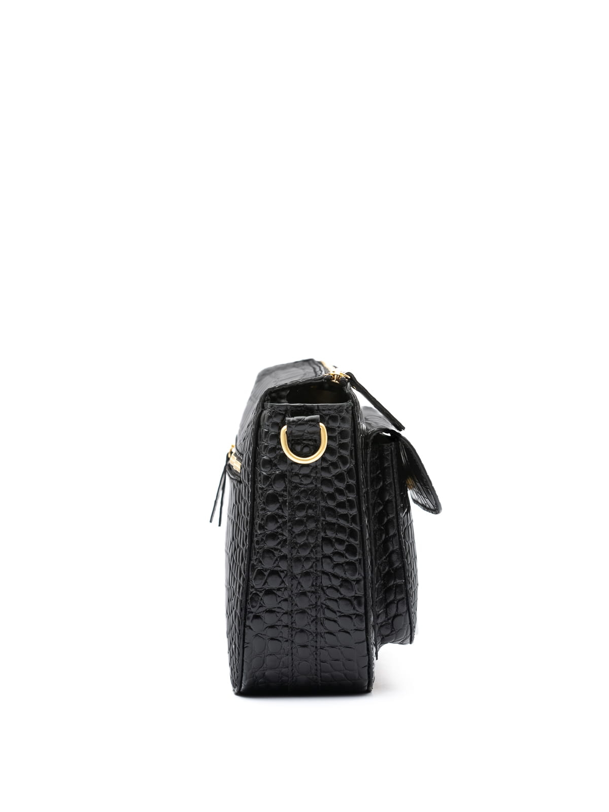 MARLOTTE czarna skórzana duża torebka damska listonoszka torba na ramię