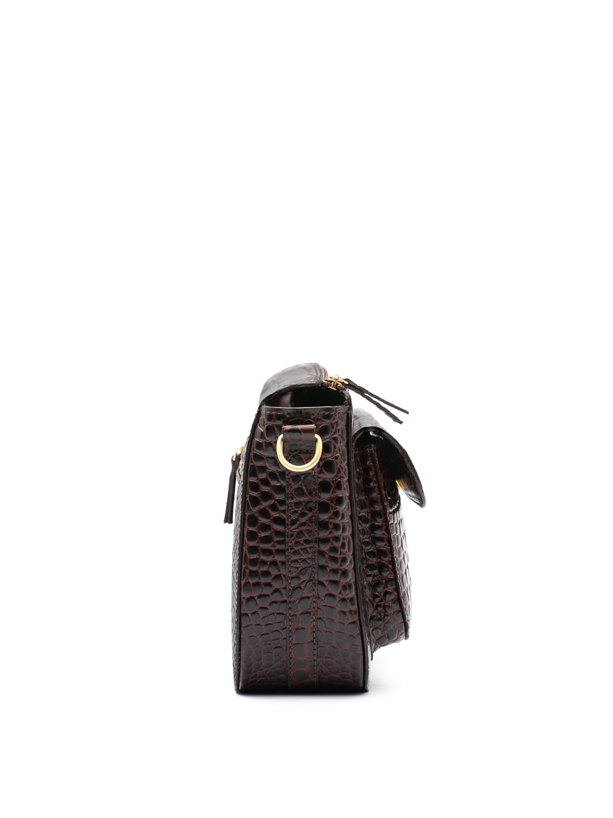 MARLOTTE brązowa skórzana duża torebka damska listonoszka torba na ramię