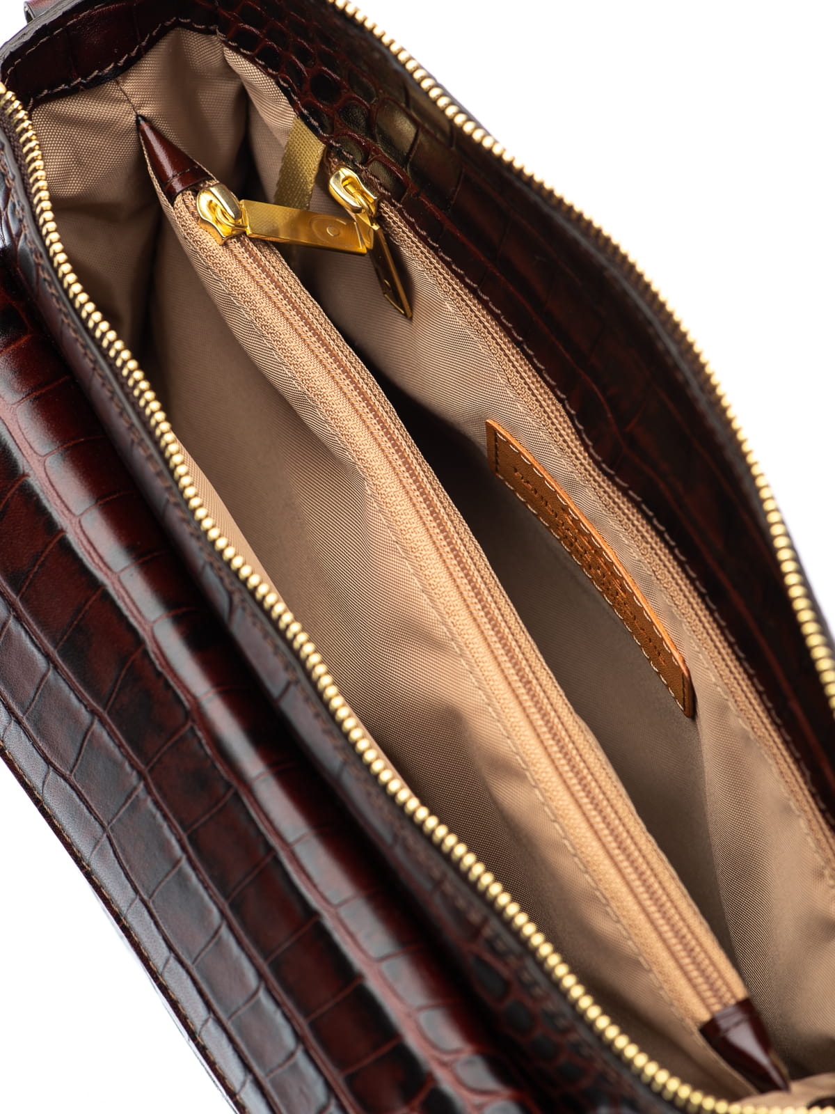 MARLOTTE brązowa skórzana duża torebka damska listonoszka torba na ramię