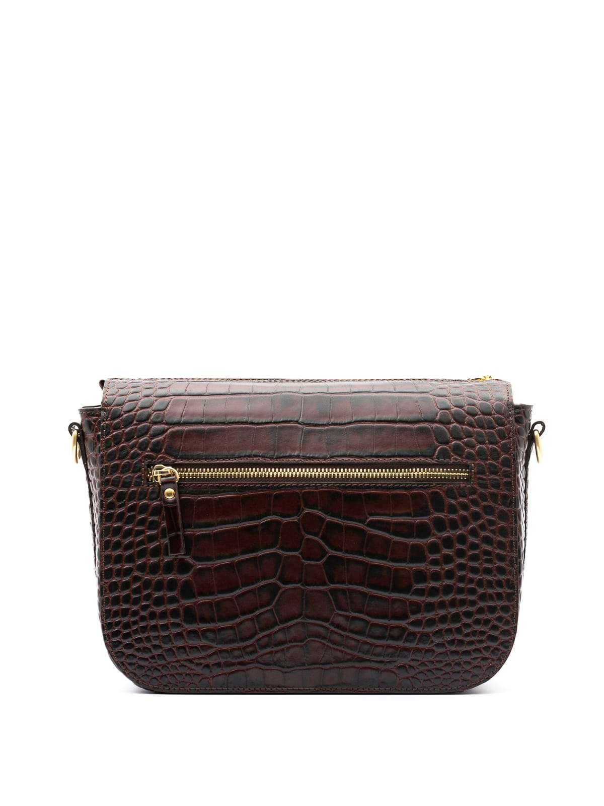 MARLOTTE brązowa skórzana duża torebka damska listonoszka torba na ramię