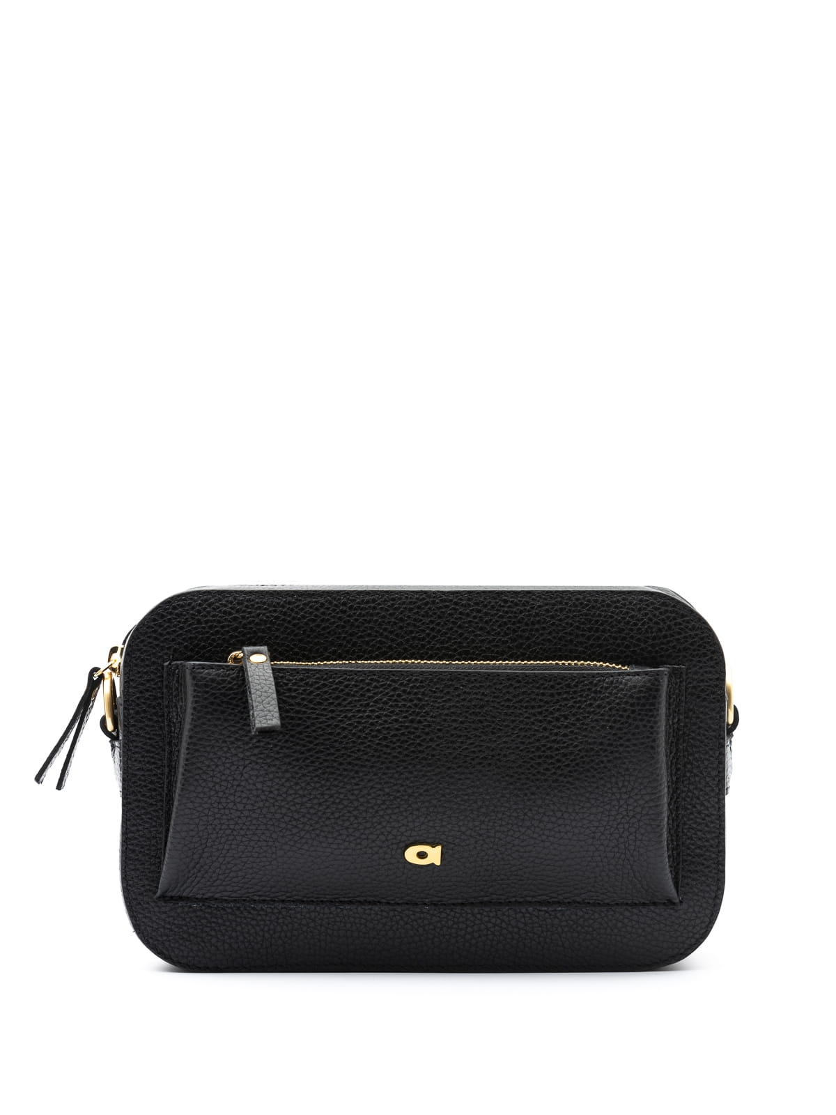 SALLY 1 czarna groszek skórzana torebka damska listonoszka