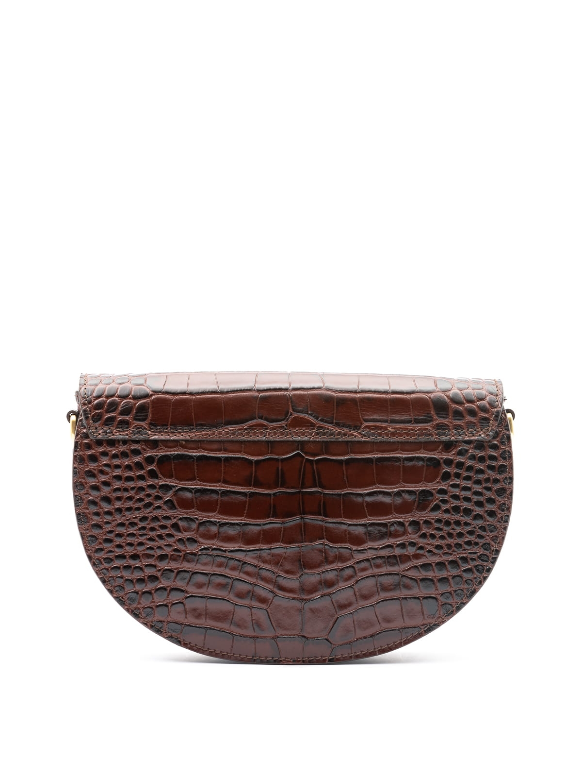 ROSALIE brązowa skórzana torebka damska półksiężyc