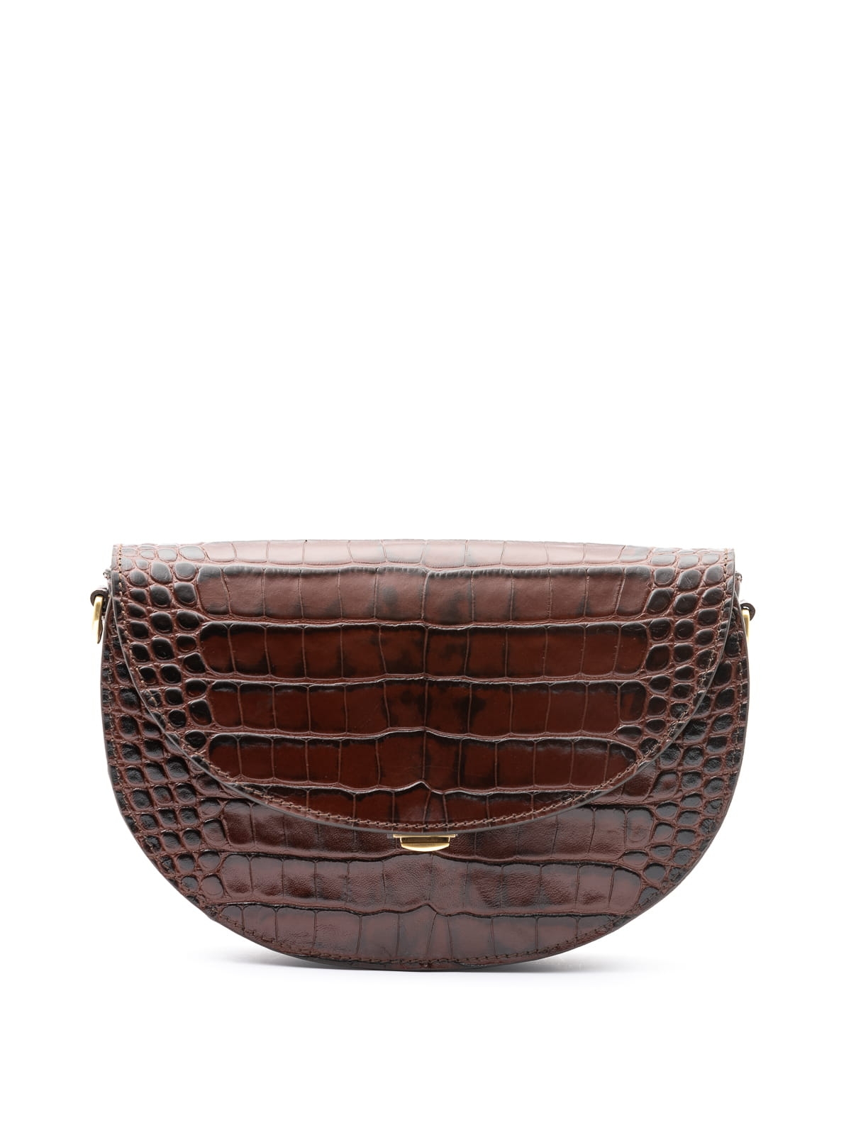 ROSALIE brązowa skórzana torebka damska półksiężyc