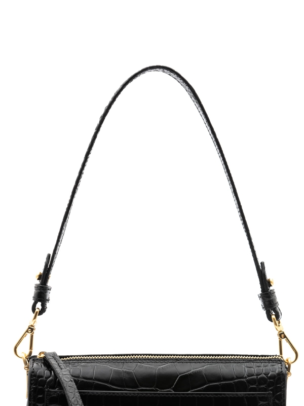 Rączka czarna skórzana do torebki