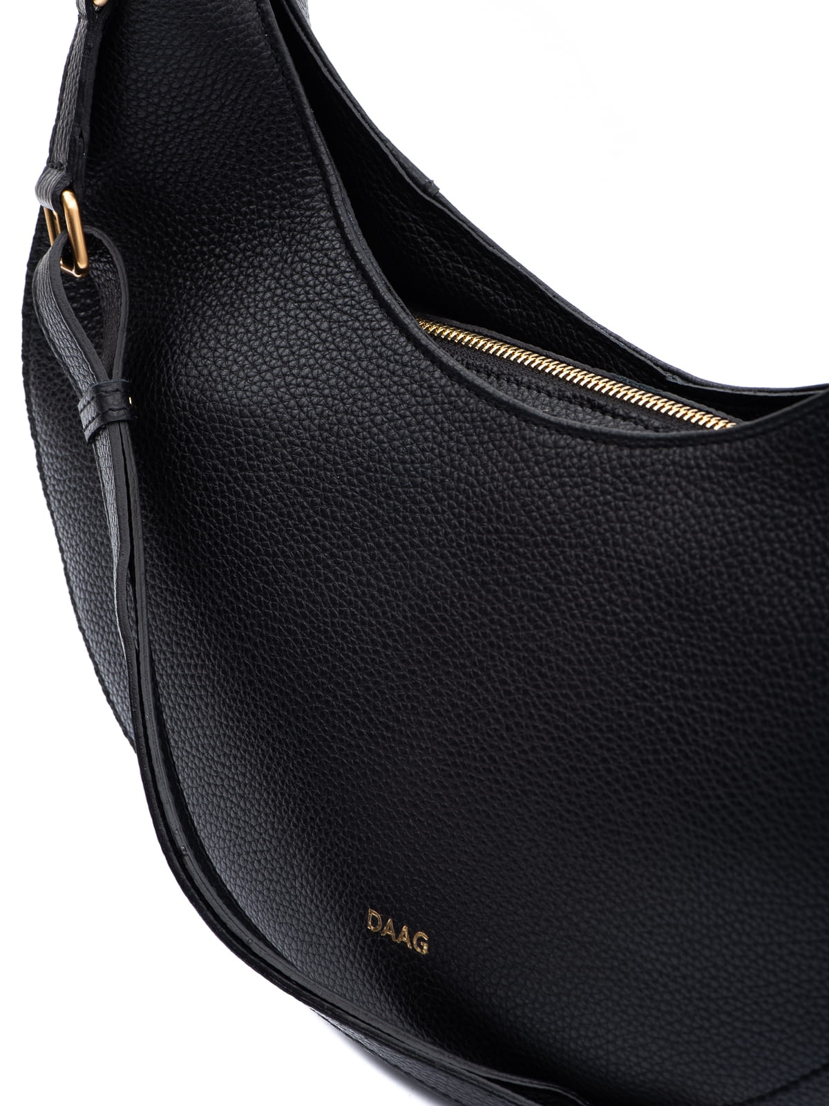 ARUNA czarna skórzana torebka damska listonoszka torba na ramię