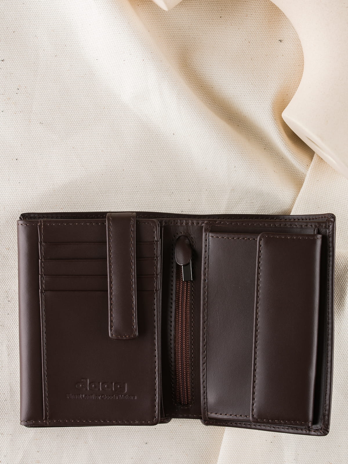 CHARLES brązowy skórzany portfel męski