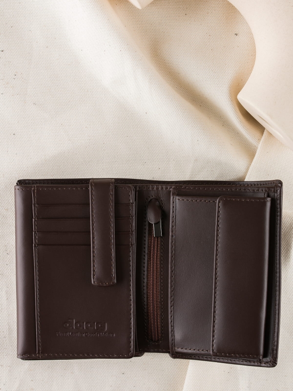 CHARLES brązowy skórzany portfel męski