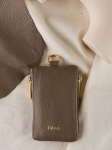 IVY taupe skórzane etui na klucze zero waste
