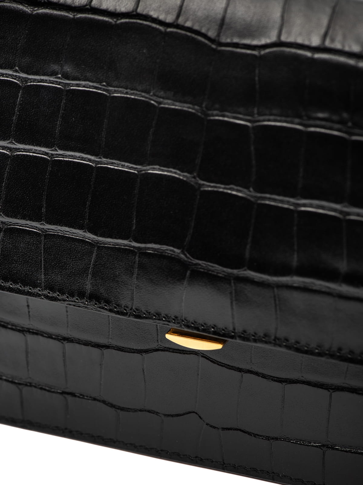 MINI HARMONY czarna skórzana mała damska torebka