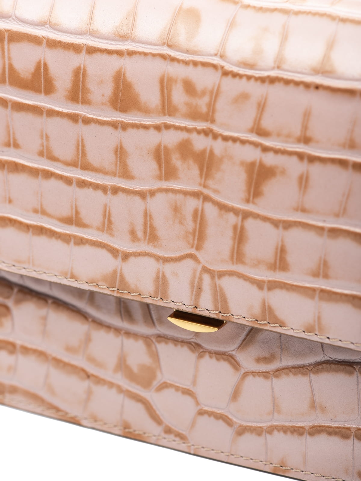 MINI HARMONY beżowa pudrowa skórzana mała damska torebka