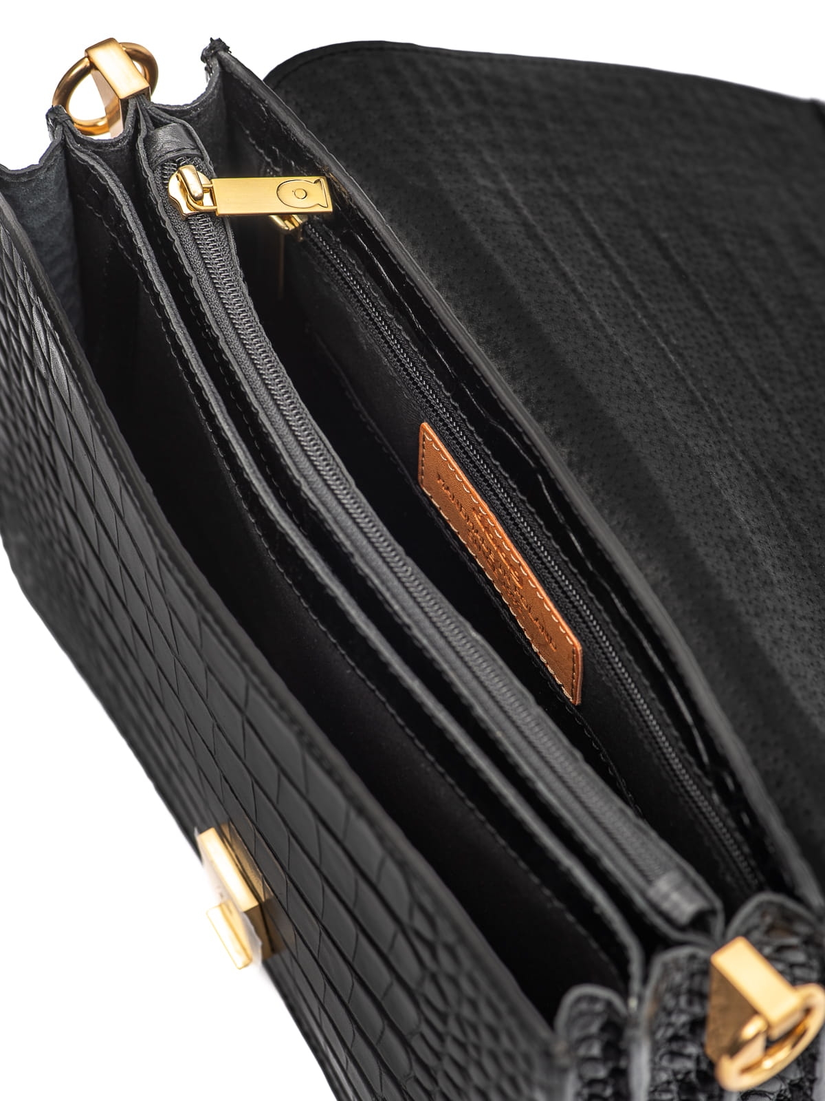 HARMONY czarna skórzana torebka damska duża