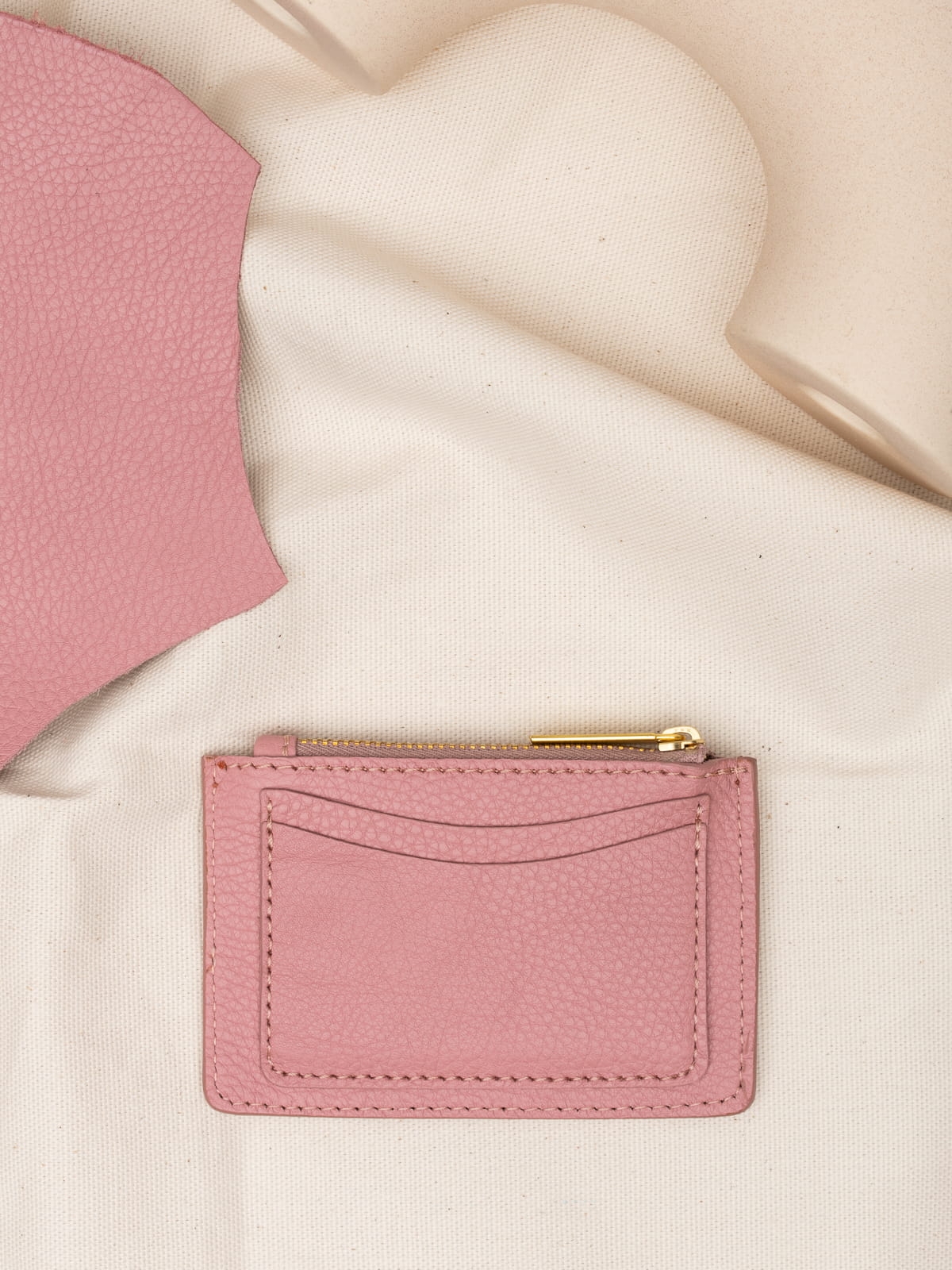 ARIA różowe etui daag zero waste skórzane etui groszek