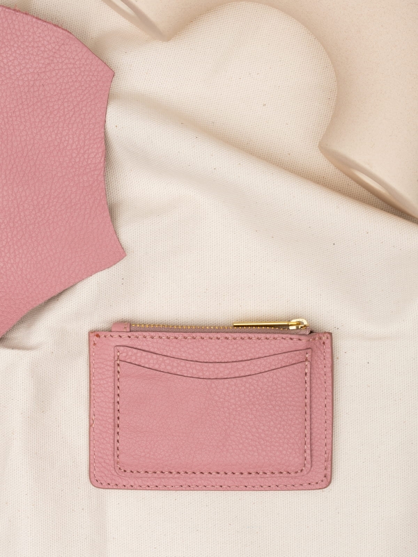 ARIA różowe etui daag zero waste skórzane etui groszek