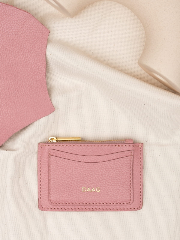 ARIA różowe etui daag zero waste skórzane etui groszek