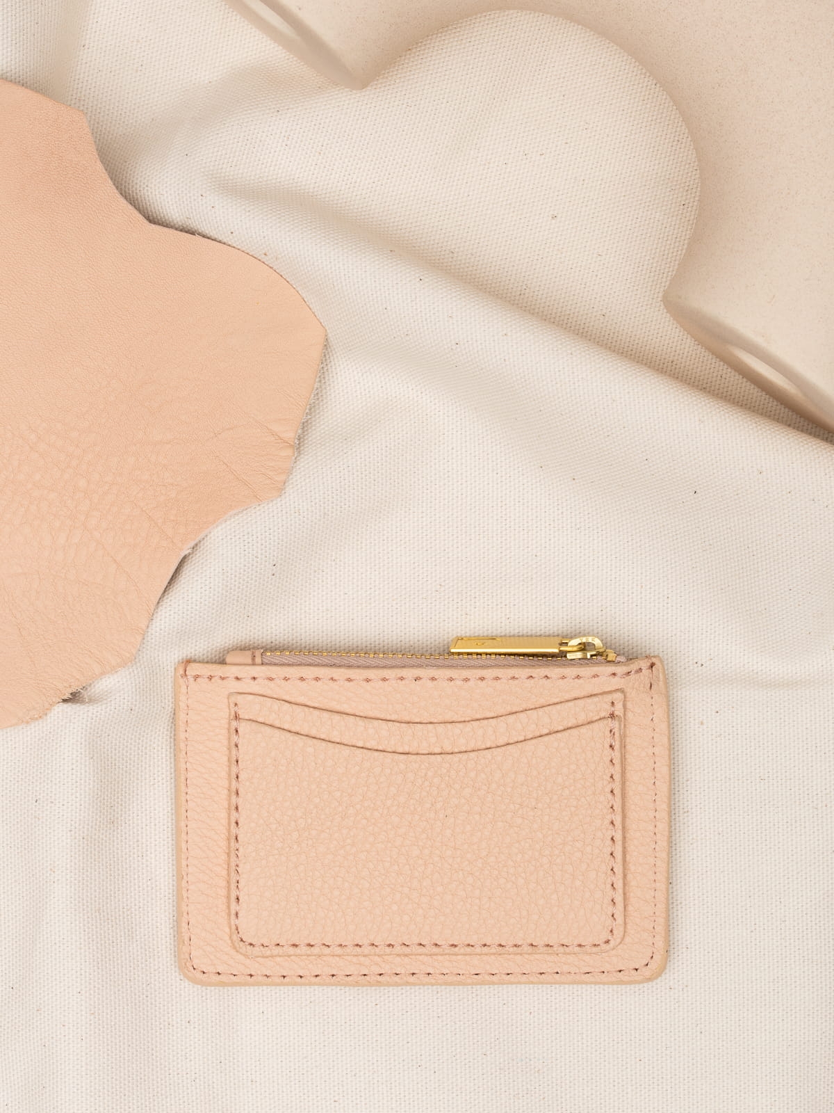 ARIA brzoskwiniowe etui daag zero waste skórzane etui groszek