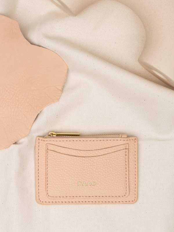 ARIA brzoskwiniowe etui daag zero waste skórzane etui groszek