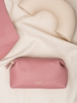 ALICE daag różowa skórzana kosmetyczka damska zero waste