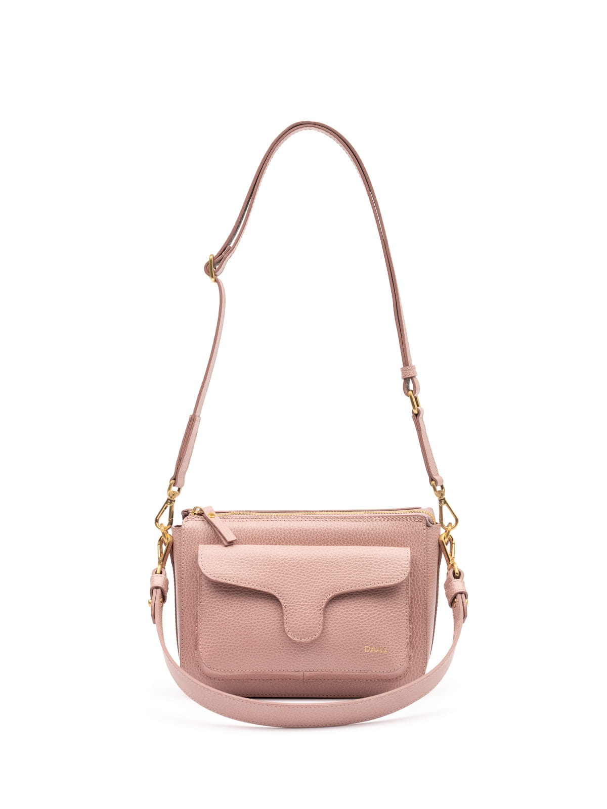 Mini Marlotte jasny róż skórzana torebka damska listonoszka torba na ramię