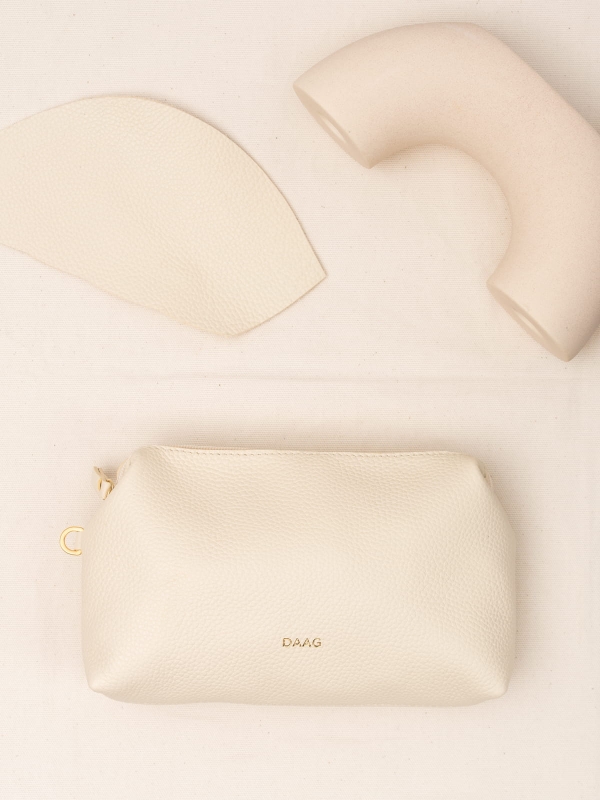 ALICE XL milk DAAG skórzana kosmetyczka damska zero waste