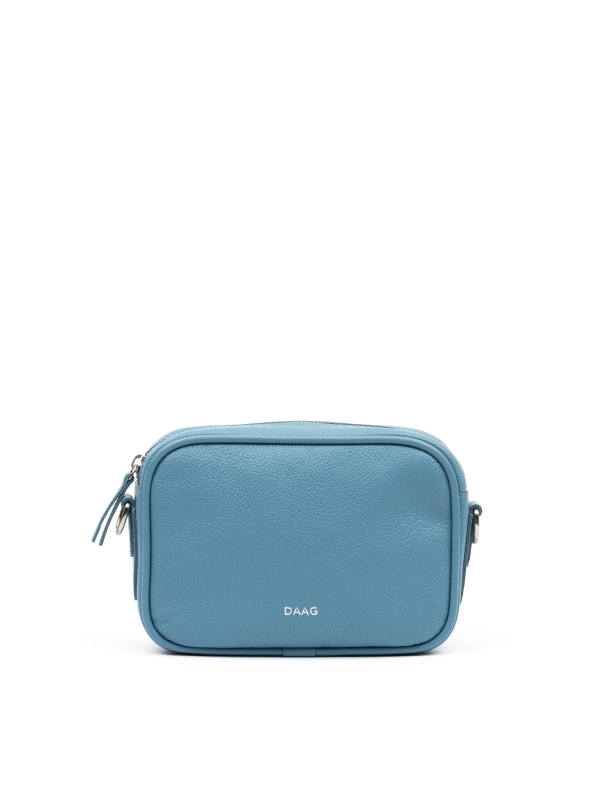 BETTY baby blue mała skórzana torebka damska listonoszka