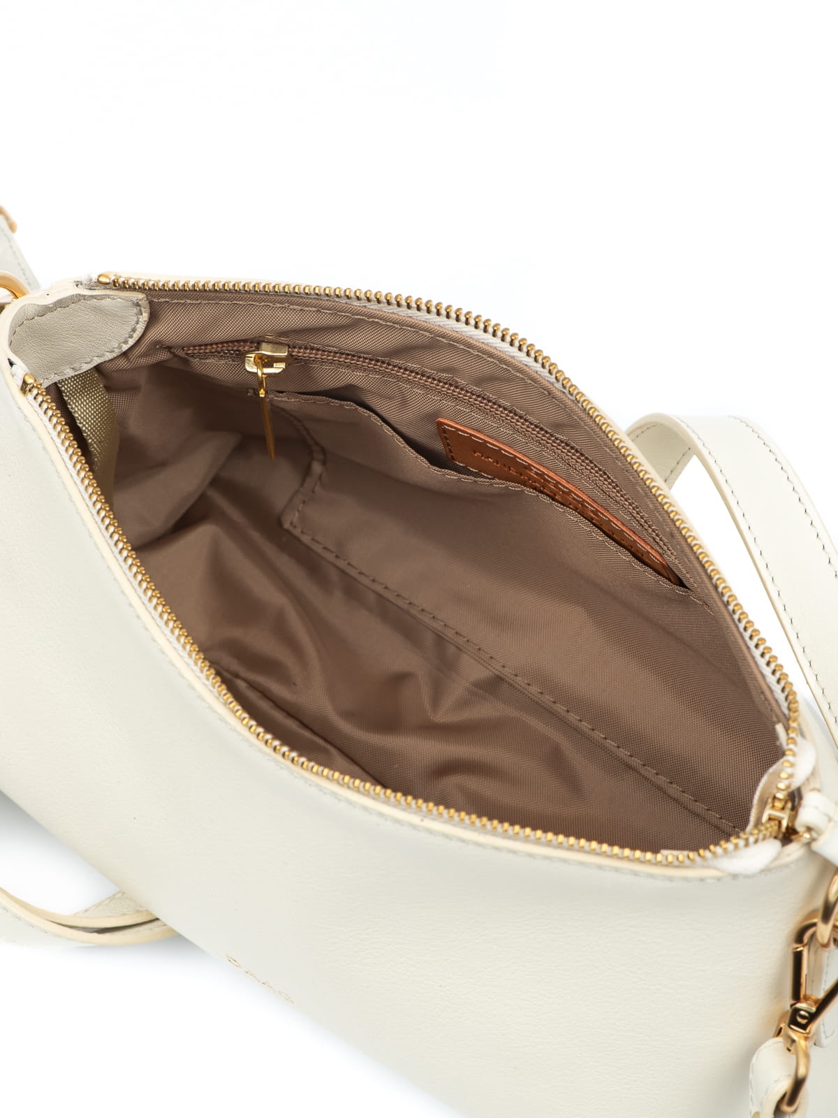 CLAUDIA biała skórzana torebka damska duża listonoszka