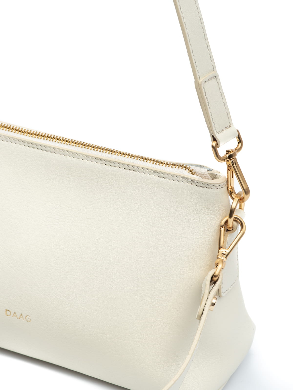 CLAUDIA biała skórzana torebka damska duża listonoszka