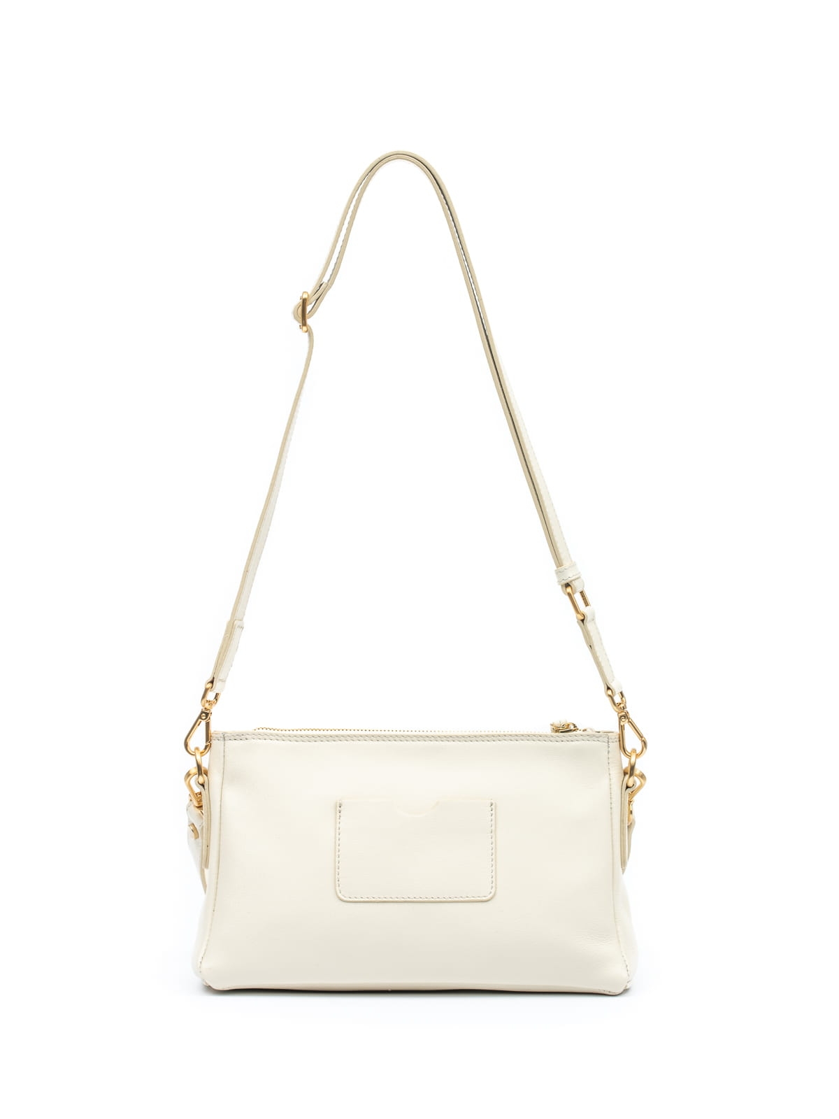 CLAUDIA biała skórzana torebka damska duża listonoszka