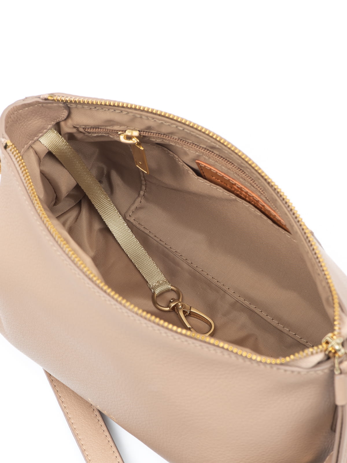 CLAUDIA kawowy beż skórzana torebka damska duża listonoszka