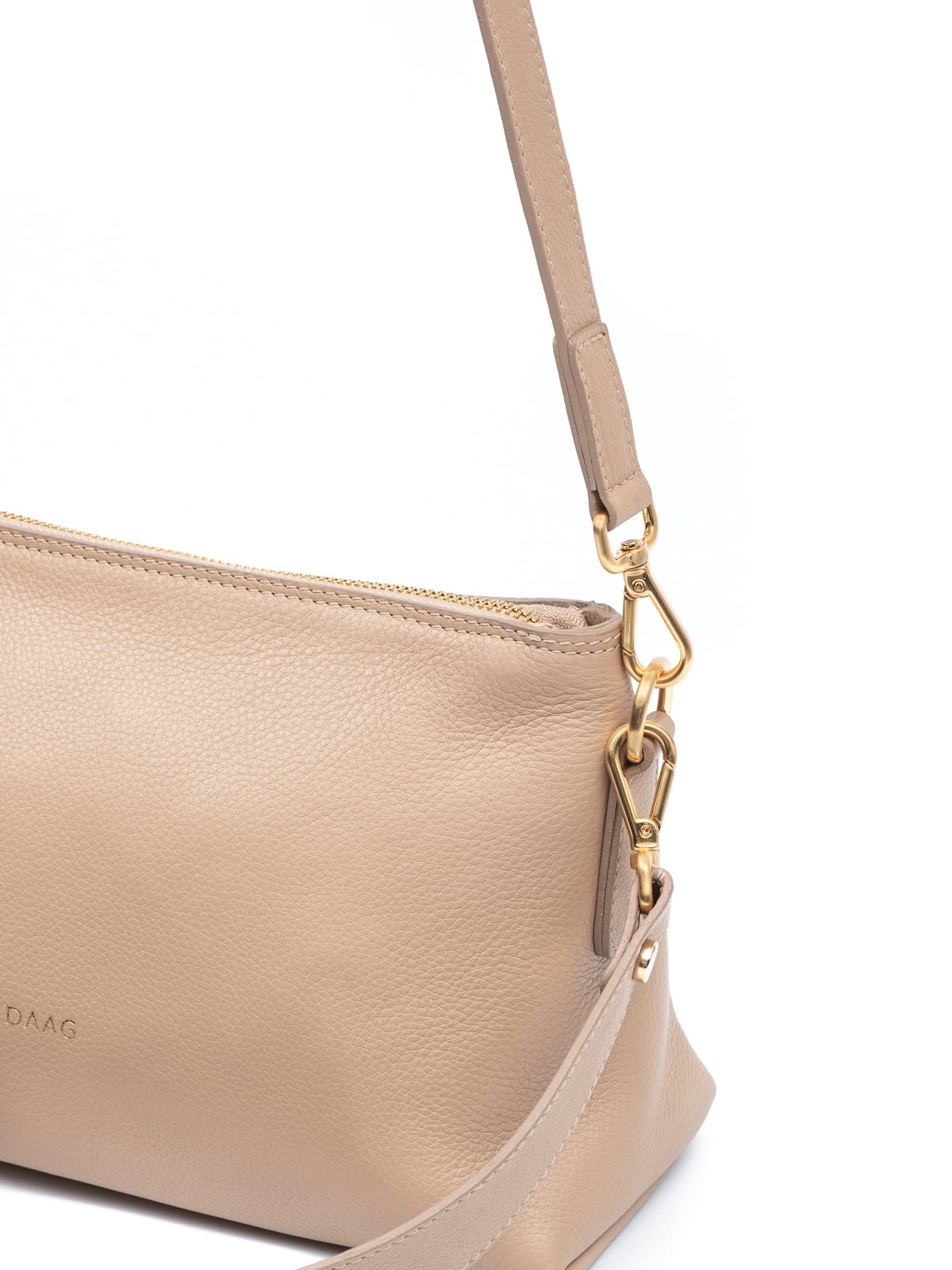 CLAUDIA kawowy beż skórzana torebka damska duża listonoszka