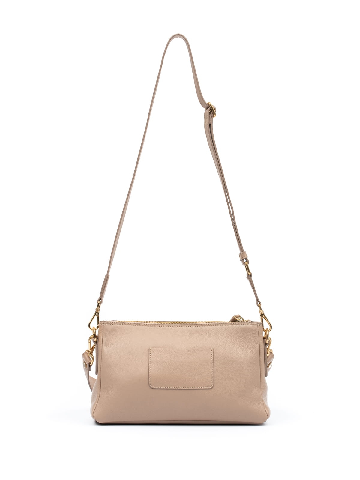 CLAUDIA kawowy beż skórzana torebka damska duża listonoszka