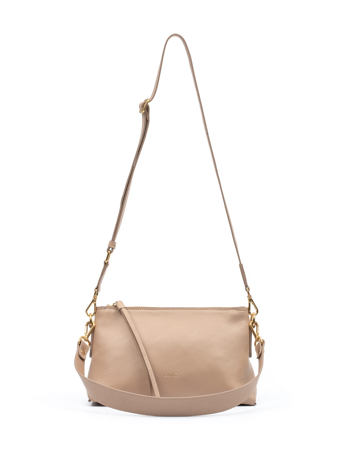 CLAUDIA kawowy beż skórzana torebka damska duża listonoszka