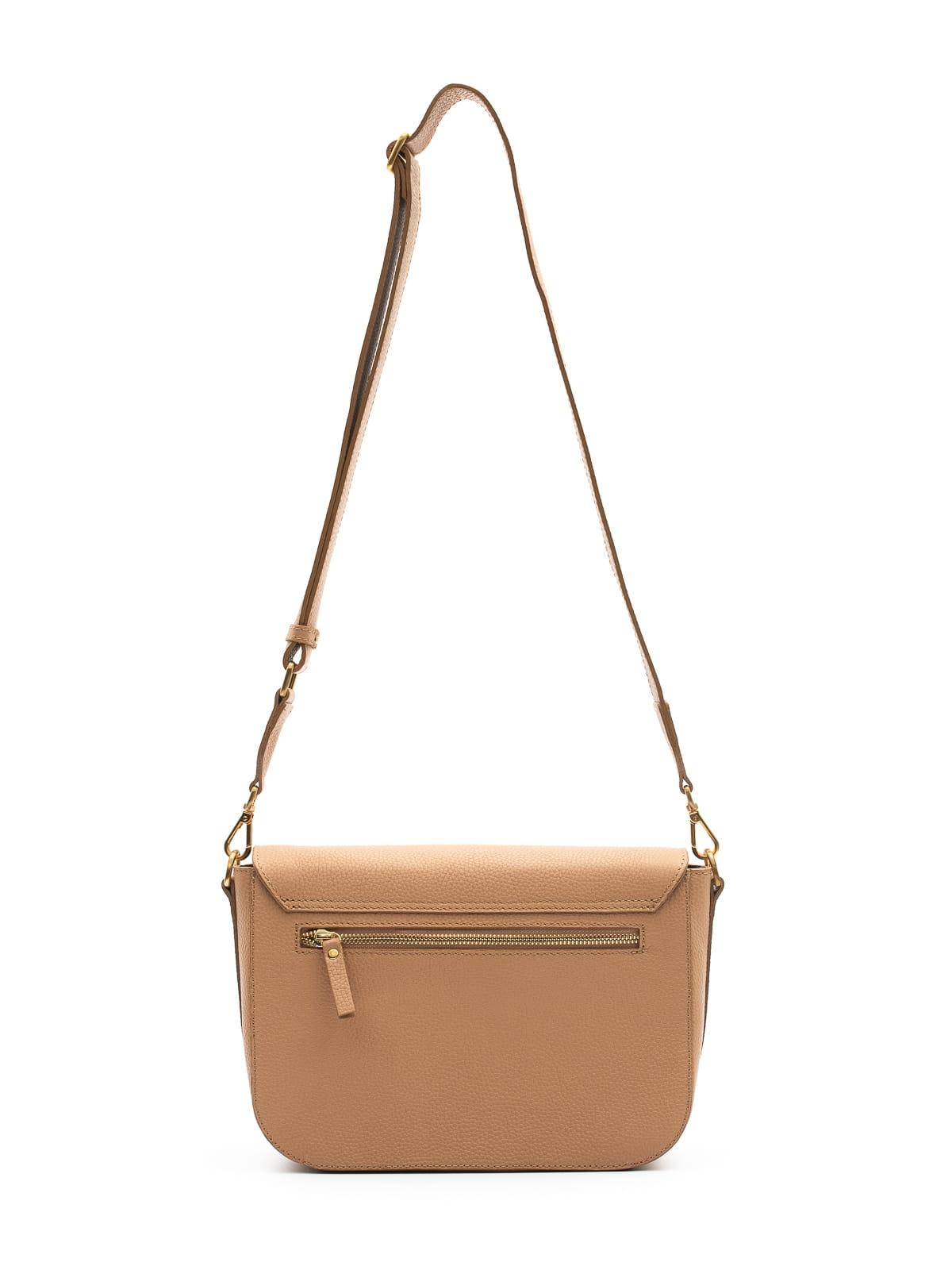 MADELINE beżowa groszek latte skórzana torebka damska duża