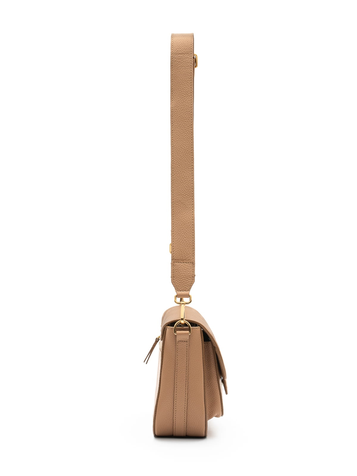 MADELINE beżowa groszek latte skórzana torebka damska duża