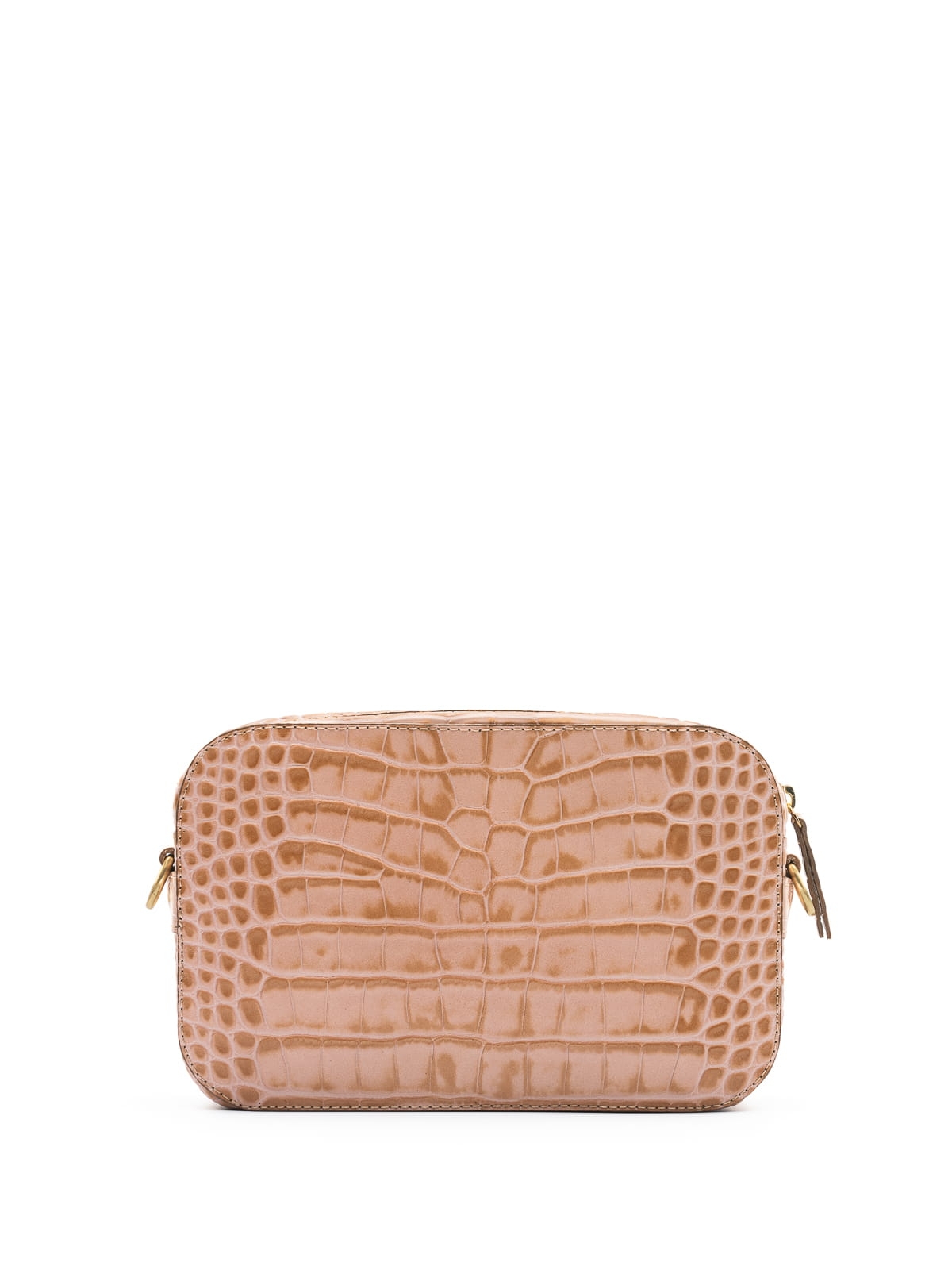 SALLY 1 pudrowa skórzana torebka damska listonoszka