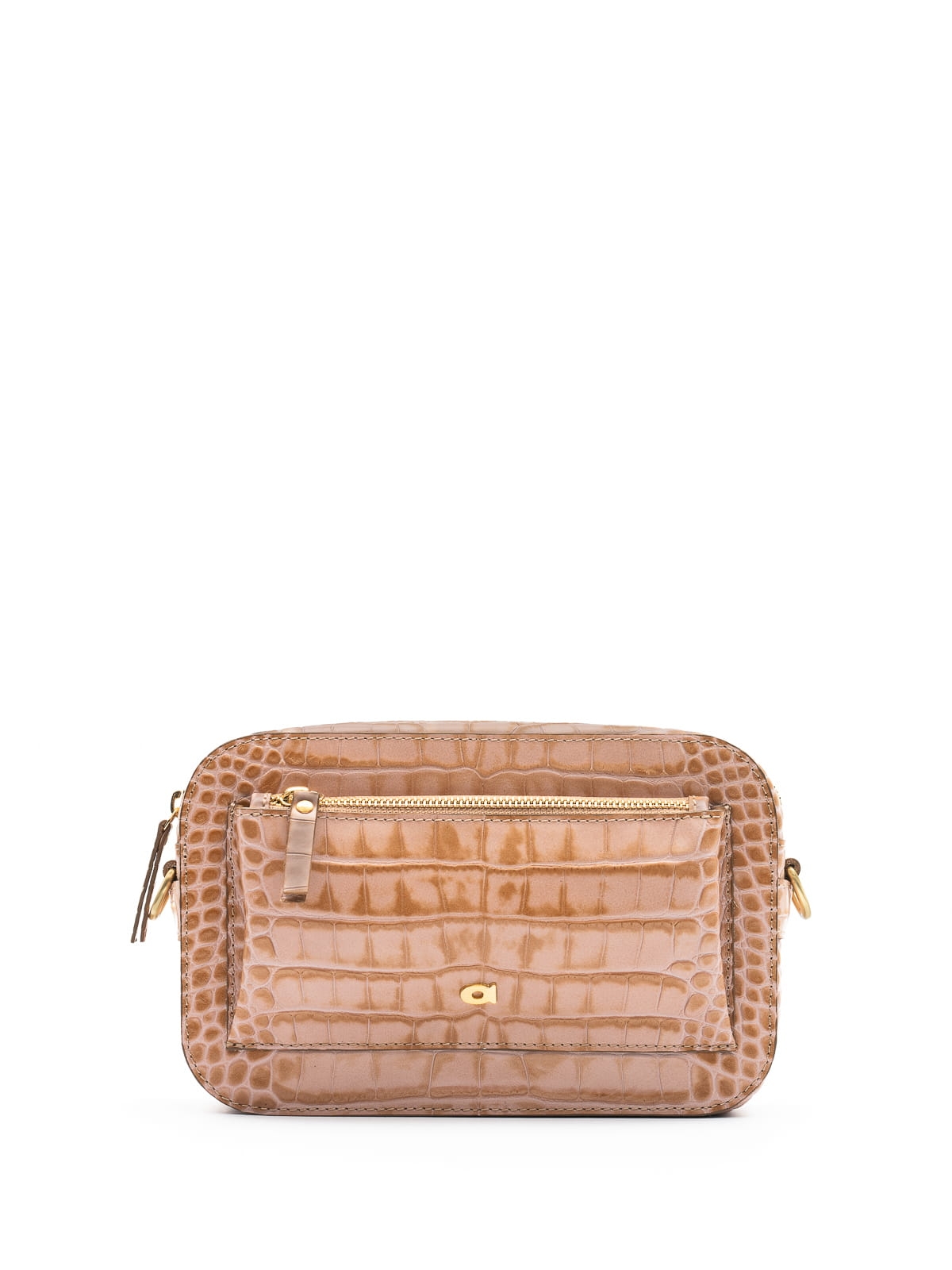 SALLY 1 pudrowa skórzana torebka damska listonoszka