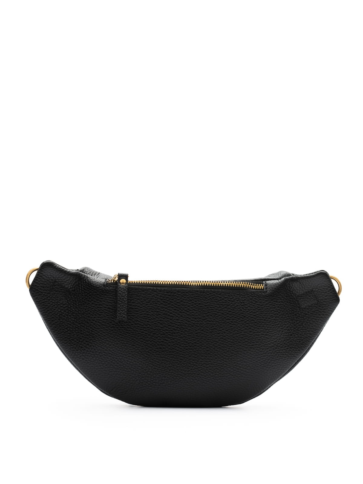 LARISSA czarna skórzana duża damska nerka saszetka torebka