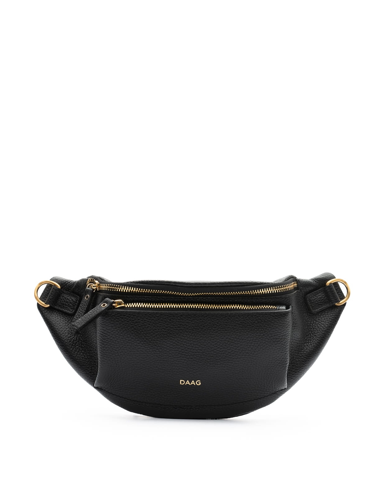 LARISSA czarna skórzana duża damska nerka saszetka torebka