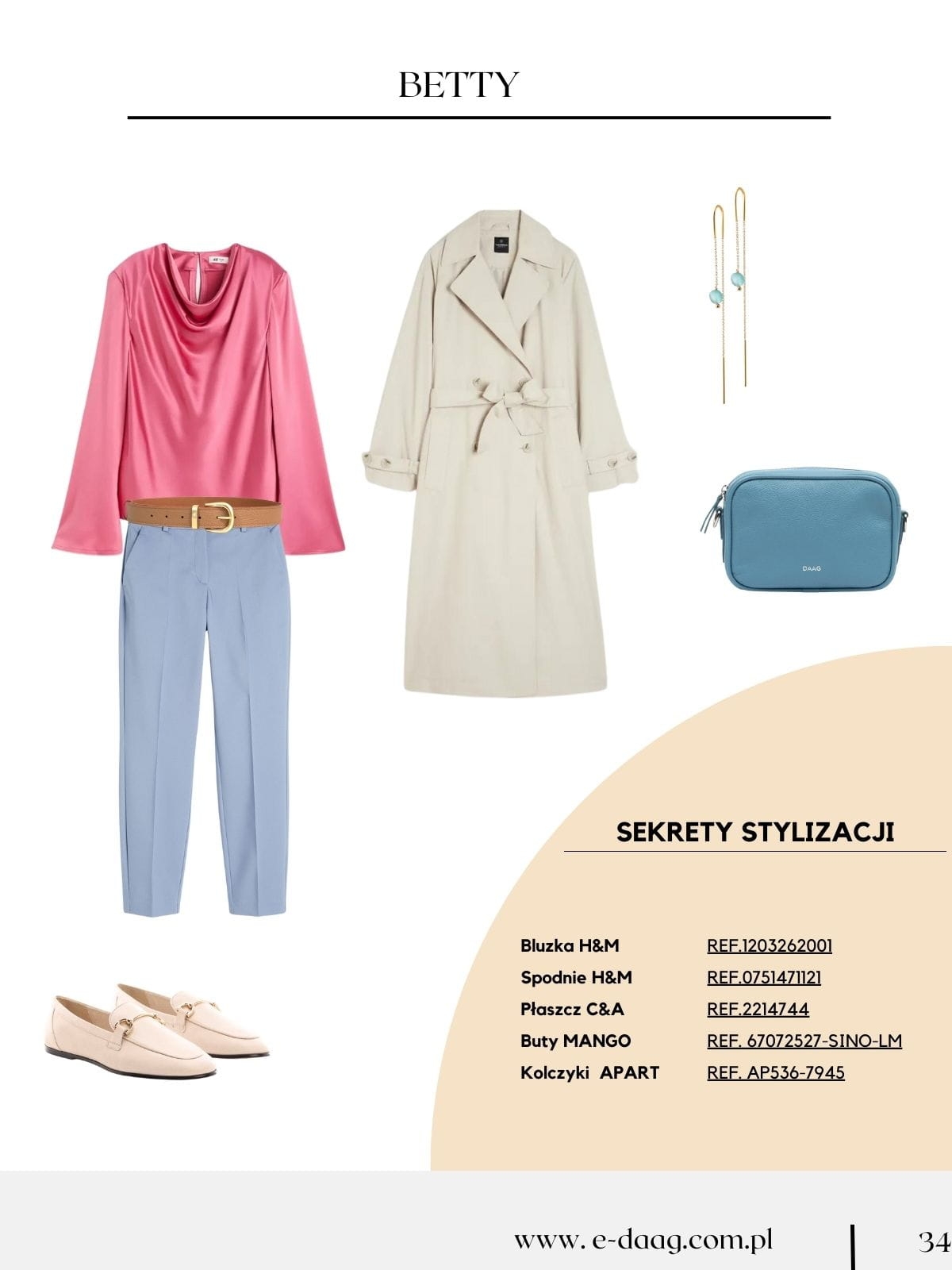 BETTY baby blue mała skórzana torebka damska listonoszka SREBRNE OKUCIA