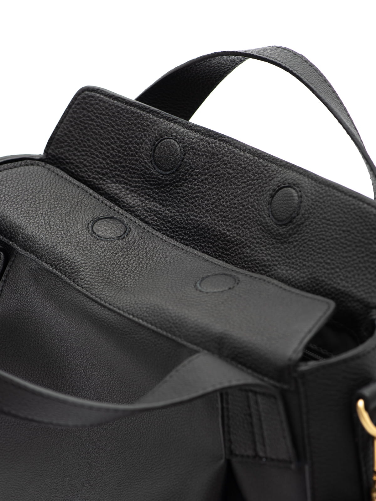 czarna duża skórzana torebka kuferek