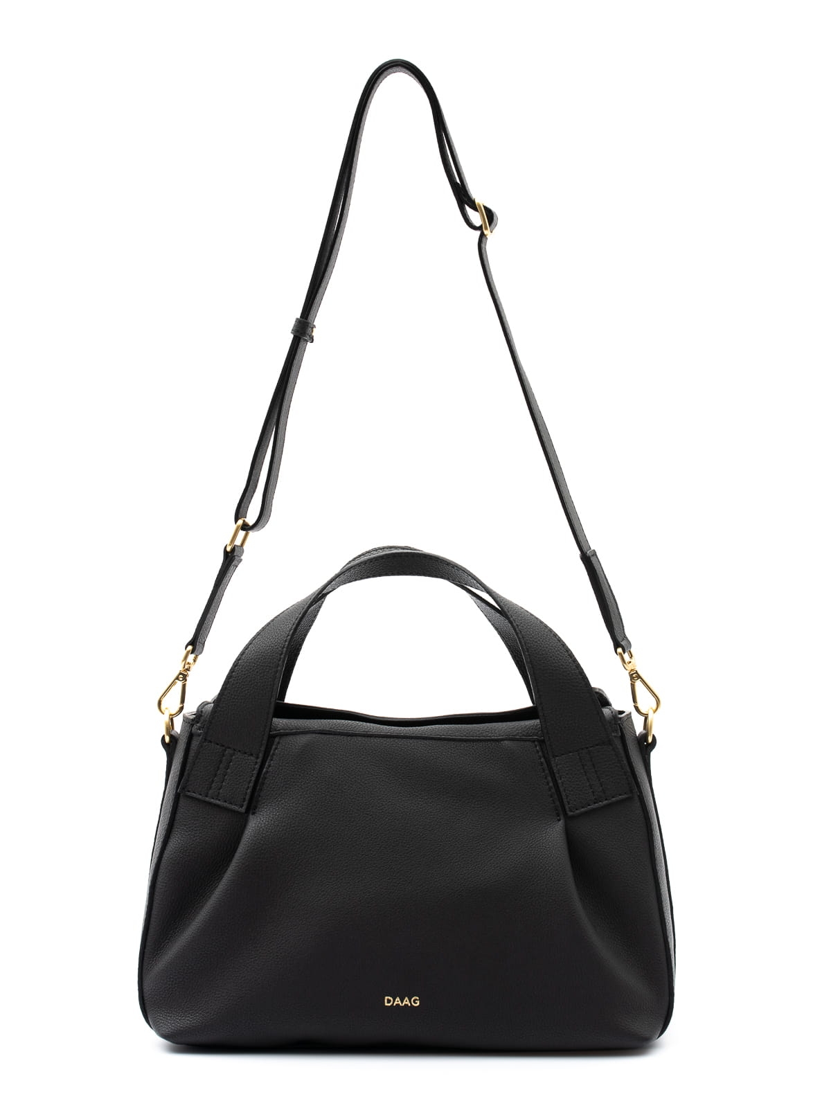 czarna duża skórzana torebka kuferek