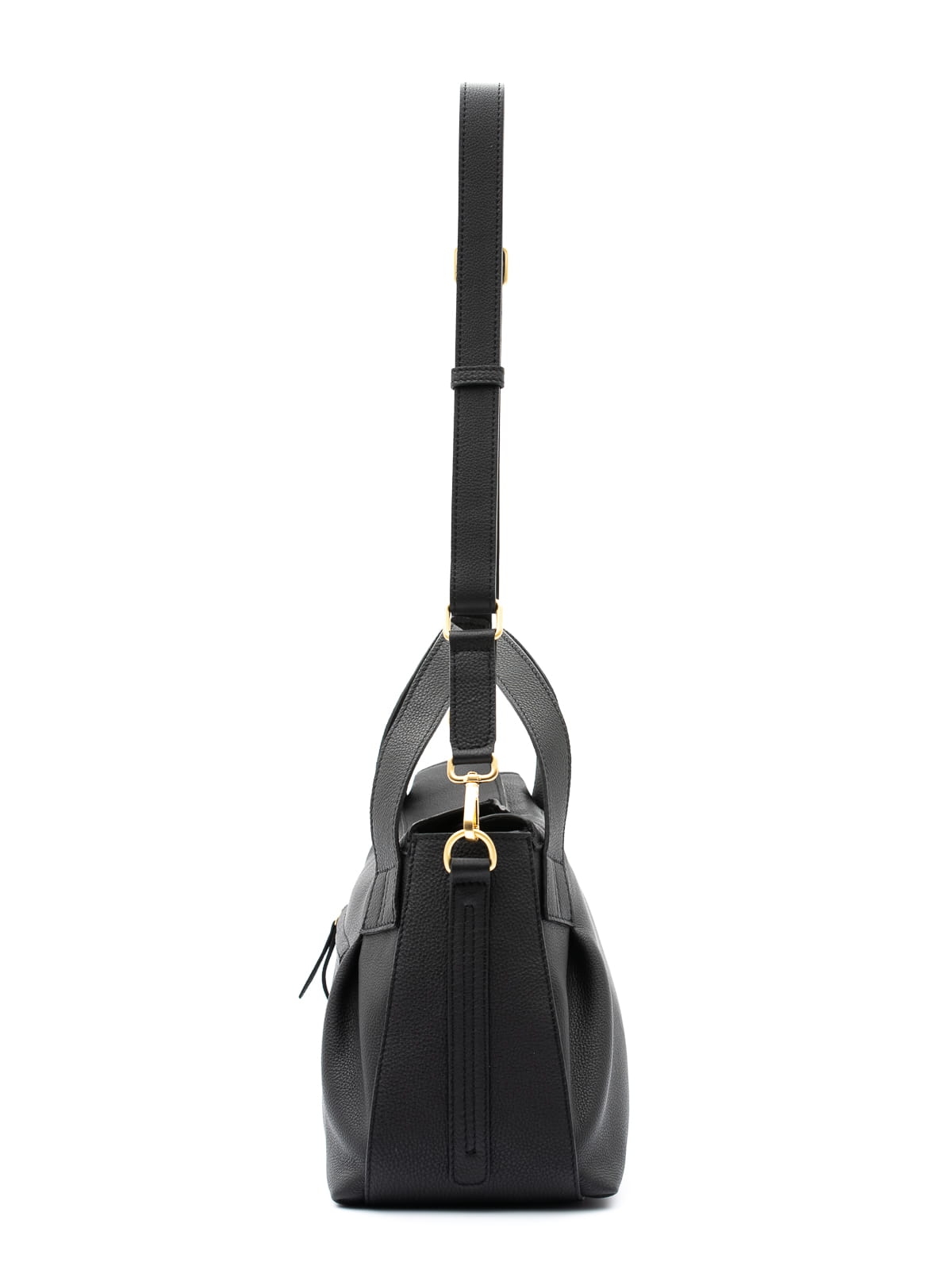 czarna duża skórzana torebka kuferek