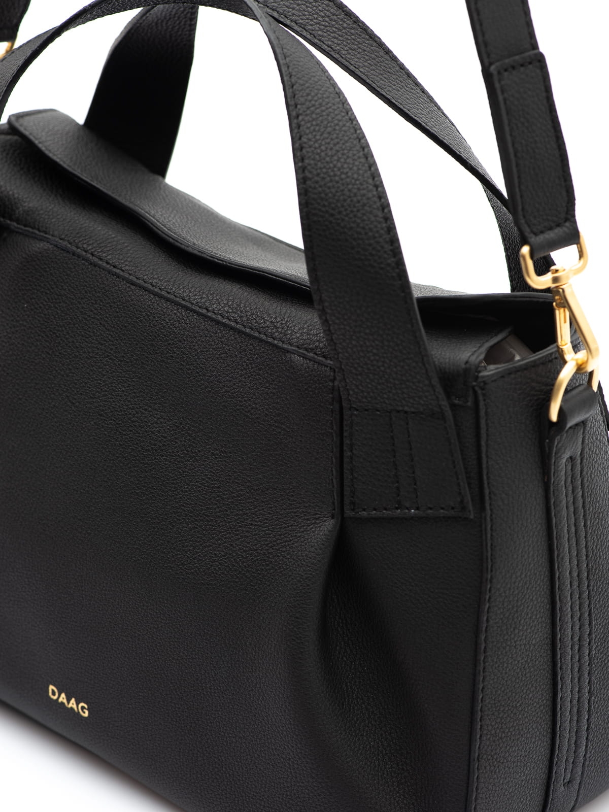 czarna duża skórzana torebka kuferek