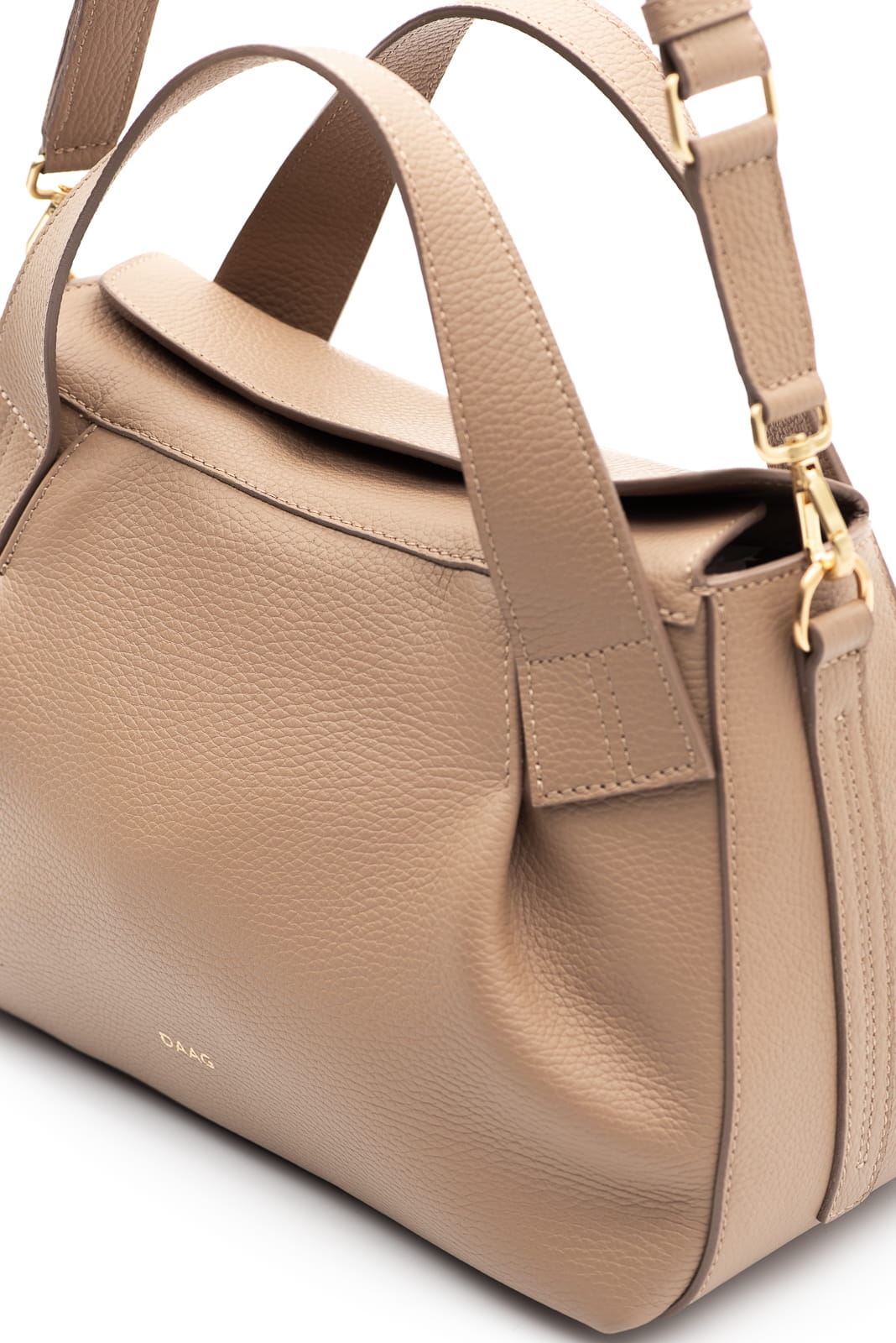 damska skórzana beżowa torebka