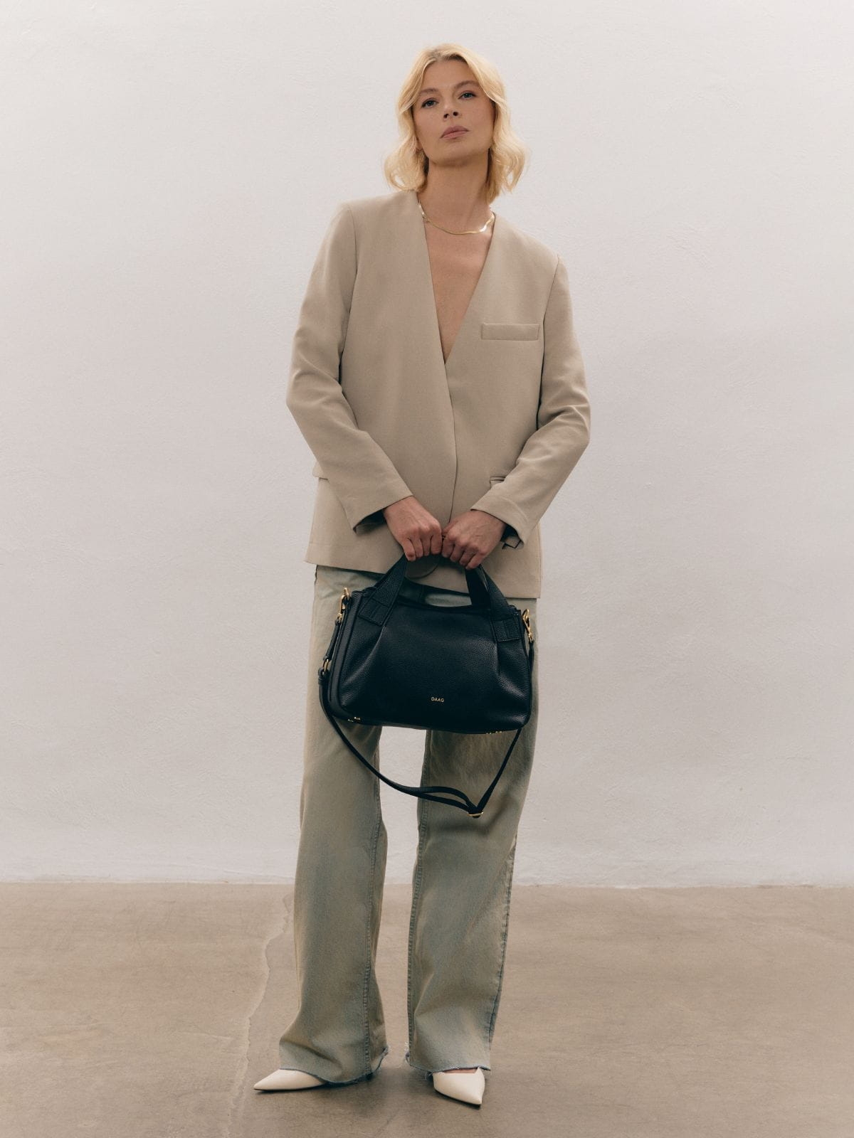 skórzana damska duża shopperka kuferek